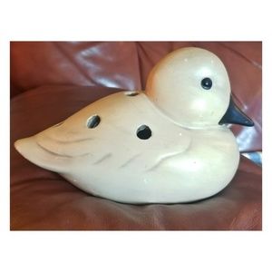 Vintage Porcelain Duck Pen and Pencil Holder- Cool